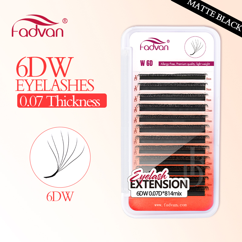 Eyelash Extension For Asian Eyes - FADVAN Real 6D W رموش 0.07