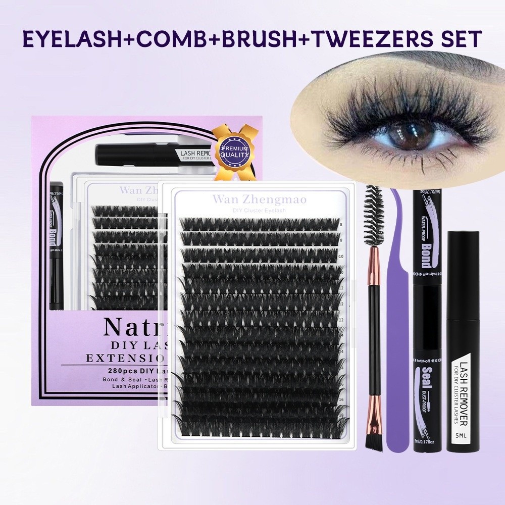 Eyelash Extension Look - رموش صناعية بطول 8-18 مم، طقم