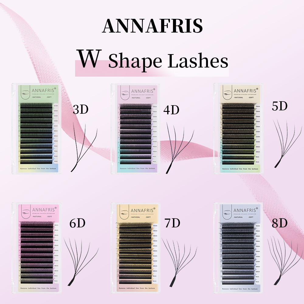 ANNAFRIS مروحة حجم مسبقة الصنع - مراجعة Eyelash Extension For Asian Eyes وسعره