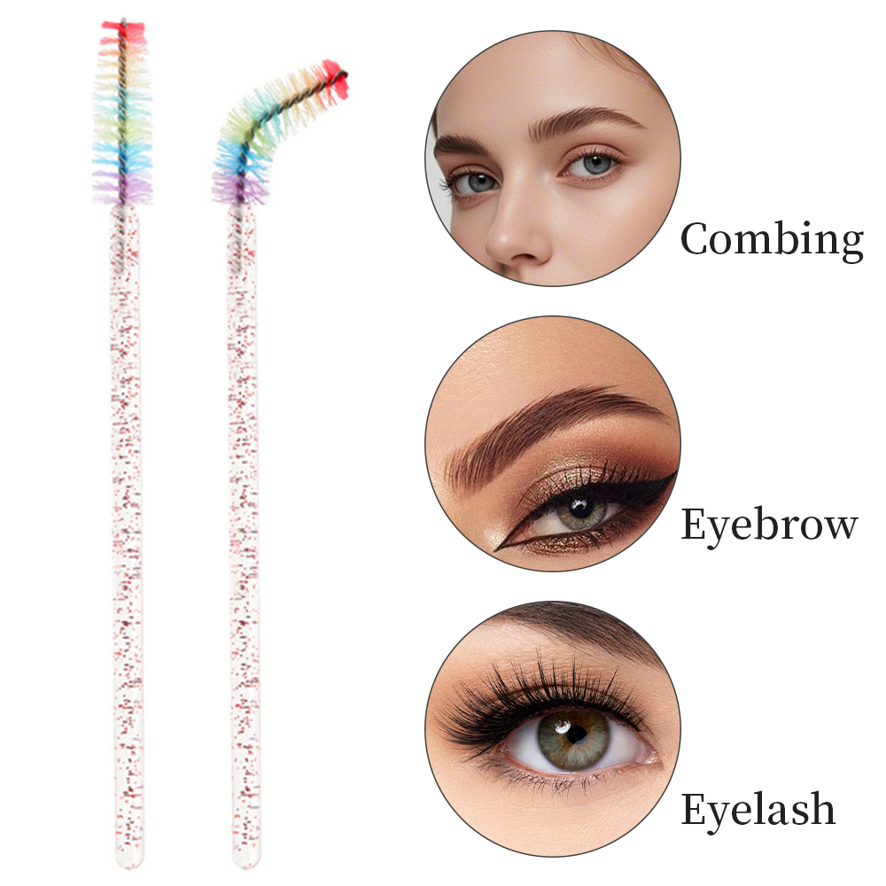 50 قطعة فرشاة رموش كريستالية ق - مراجعة Eyelash Extension Look وسعره