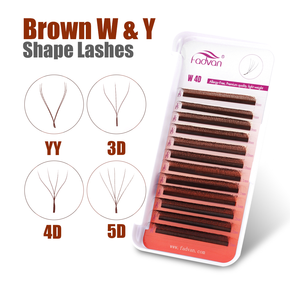 FADVAN براون 4D/3D/5D جلدة W ش - مراجعة Eyelash Extension For Asian Eyes وسعره
